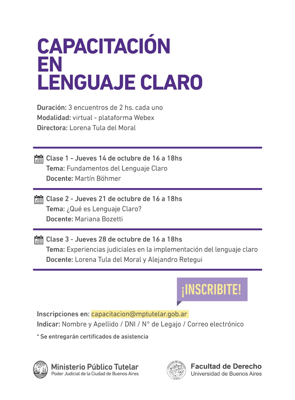 Capacitación en Lenguaje claro